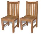 Teak Block Island Side Chair PAIR