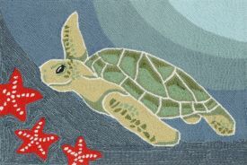 Sea Turtle Outdoor Rug