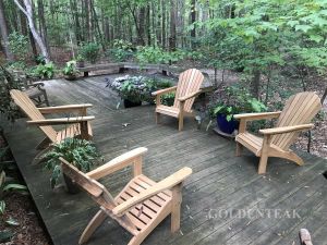 Adirondacks on Deck - Customer Photo Goldenteak