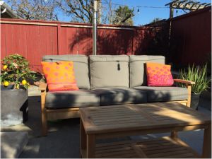 Teak Deep Seating, Teak Coffee Table Customer Photo