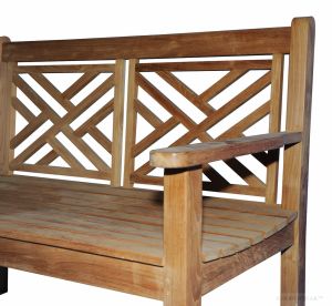 Teak Bench Chippendale 4 Ft