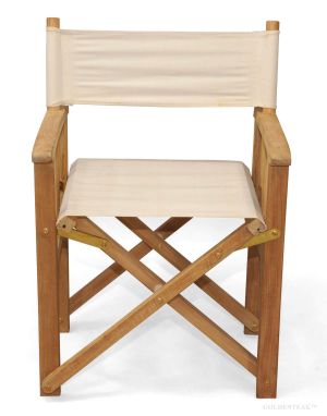 Director's Chair Teak with Sunbrella Fabric Canvas 5453