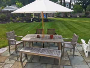 Teak Patio Set Sutton Table, Tisbury Chairs - Customer Photo Goldenteak