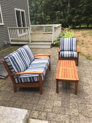 Deep Seating Sofa, Club Chair, Coffee and End Table - Customer Photo Goldenteak