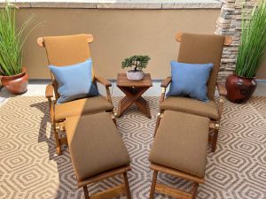 Teak Steamer Chaise with Cushions - Customer Photo