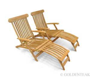 Bermuda Teak Steamer Chair PAIR