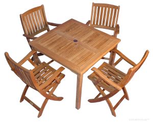 Teak Dining Set Bistro Providence