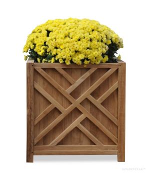 Teak Planter Chippendale 20.5 inch sq