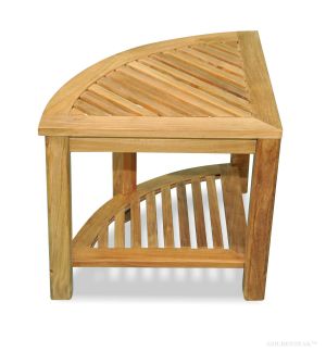 Teak Corner Table or Shower Stool, 20X20X18H