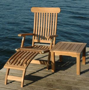 Teak Steamer Chair - Photo in Use