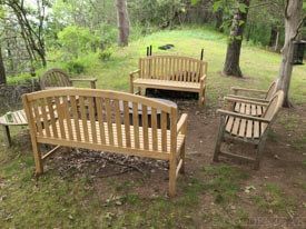 Teak Round Top Bench 5ft - Aquinah Collecton - Goldenteak Customer Photo