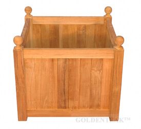 Teak Mission Planter 23 inch X 23 inch X 20 inch H