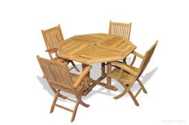 Teak Octagon Table 52