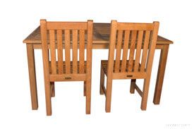 Teak Outdoor Dining Set for 8, Sq Table 60in and 8 Side Chairs