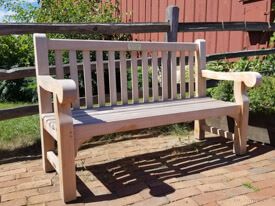 Teak Hyde Park Bench at Old World Wisconsin