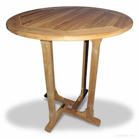 Teak Bar Table Round 36 inch