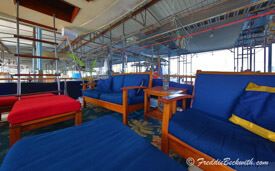 Teak Deep Seating on Houseboat - Goldenteak Customer Photo