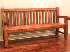 Hyde Park 6ft Teak Bench Goldenteak Customer Photo WC