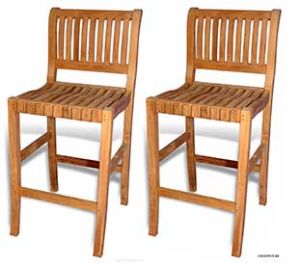 Teak Bar Chair- Pair