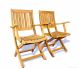 Teak Folding Providence Chair PAIR