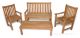 Block Island Bench Seating Teak Conversation Set